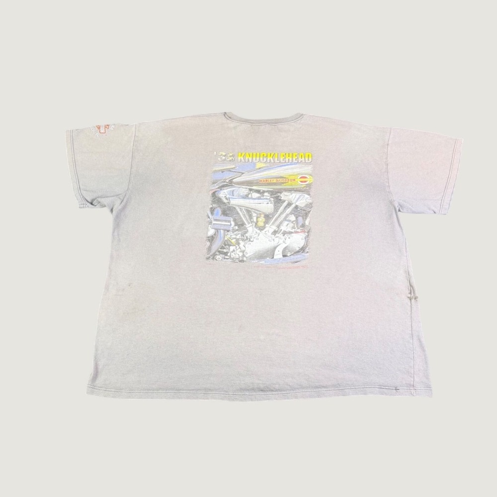 Harley Davidson 38 Knucklehead Graphic Pocket T-Shirt Gray XXL Vintage Style